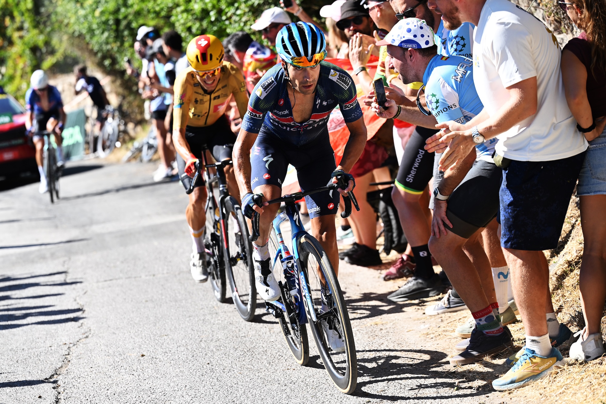 Mikel Landa makes his winning move on stage 20 at the Vuelta