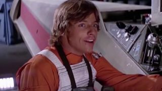 Luke about to jump in the X-Wing