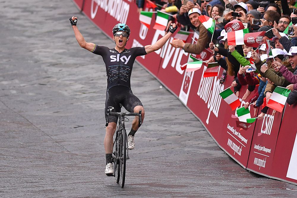 Michal Kwiatkowski wins the 2017 Strade Bianche