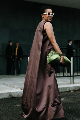 tamu mcpherson in brown dress