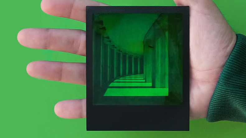 Polaroid Green 600 Film Duochrome