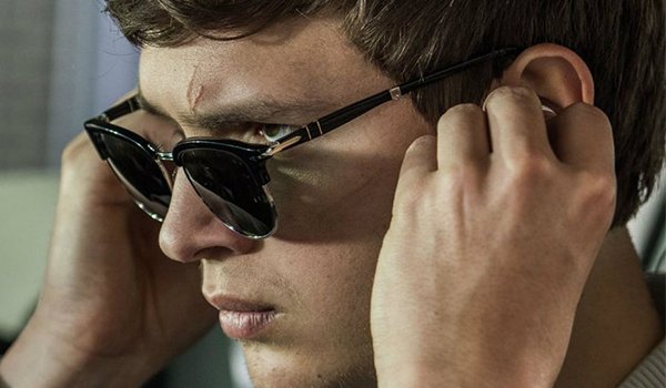 Earbuds in baby driver movie still