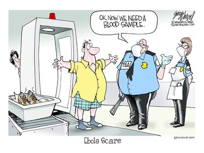 Editorial cartoon TSA Ebola