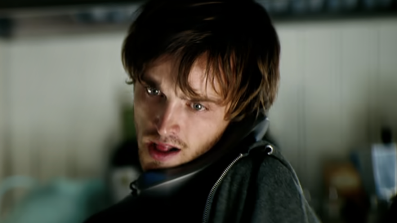 Aaron Paul on the phone in Mission: Impossible 3