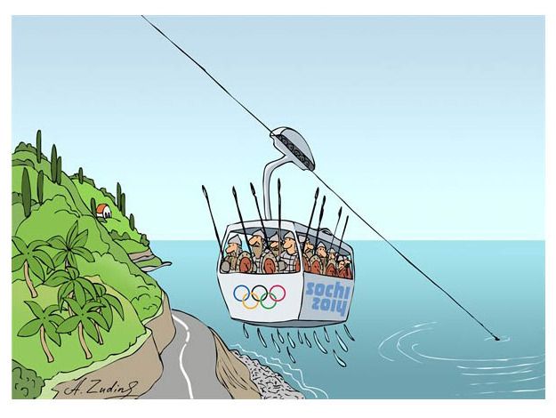 Editorial cartoon Sochi Olympics