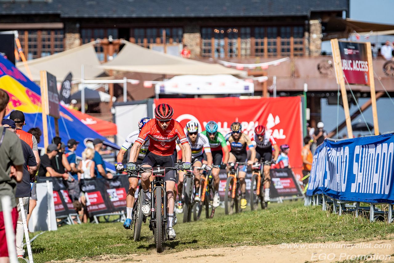 Mathias Flueckiger (Th&Atilde;&para;mus RN Swiss Bike Team) in the lead
