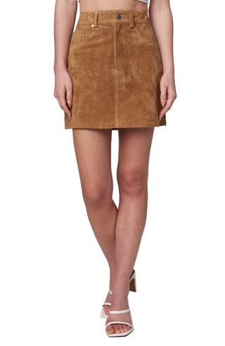 Suede Miniskirt