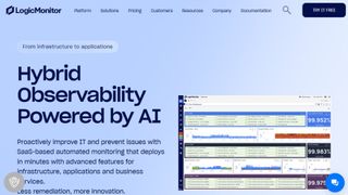LogicMonitor website screenshot.