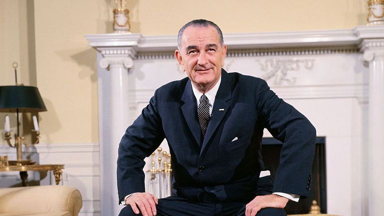 President Lyndon B. Johnson in White House