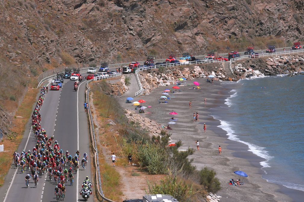 The Vuelta a Espa&ntilde;a rolls along the Mediterranean coastline