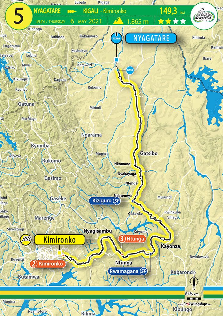 stage 5 map 2021 Tour du Rwanda