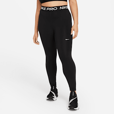 Nike Pro 365 Women's Leggings (plus Size) - Black/white - Size 0x