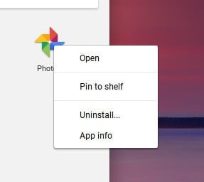 App menu