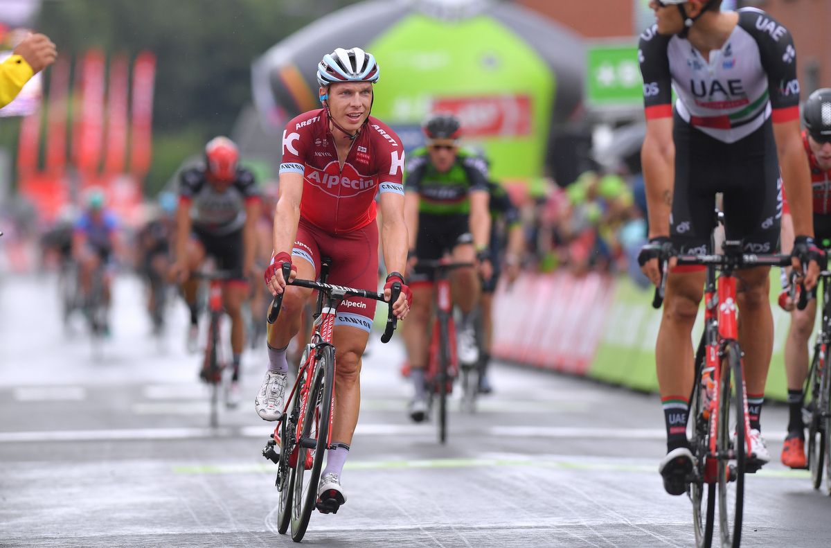 A smiling Tony Martin completes stage 3
