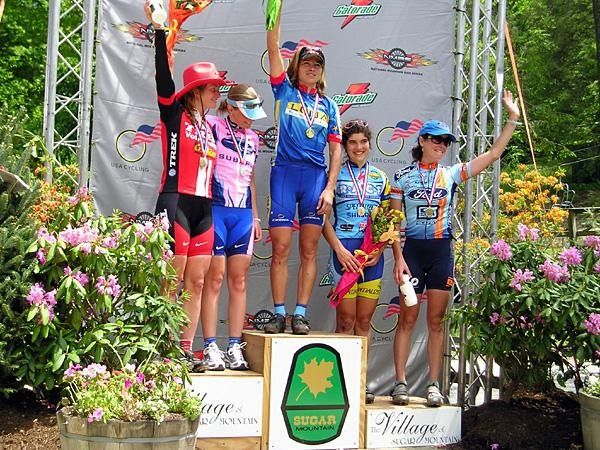 The women&rsquo;s podium