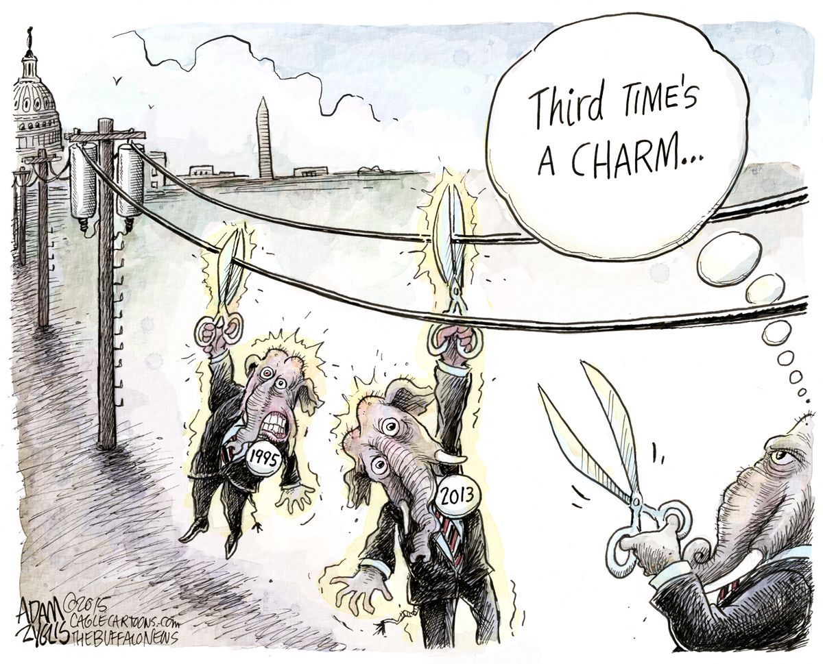 Political cartoon GOP Government Shutdown