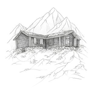 Sketch from 'Cabin: How to Build a Retreat in the Wilderness and Learn to Live With Nature', Thames & Hudson