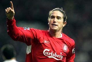 Harry Kewell in action for Liverpool.