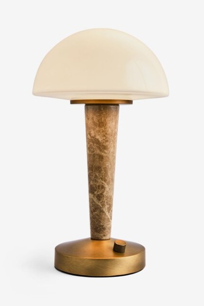 Brass N. Premium Edgecote Marble Rechargeable Table Lamp
