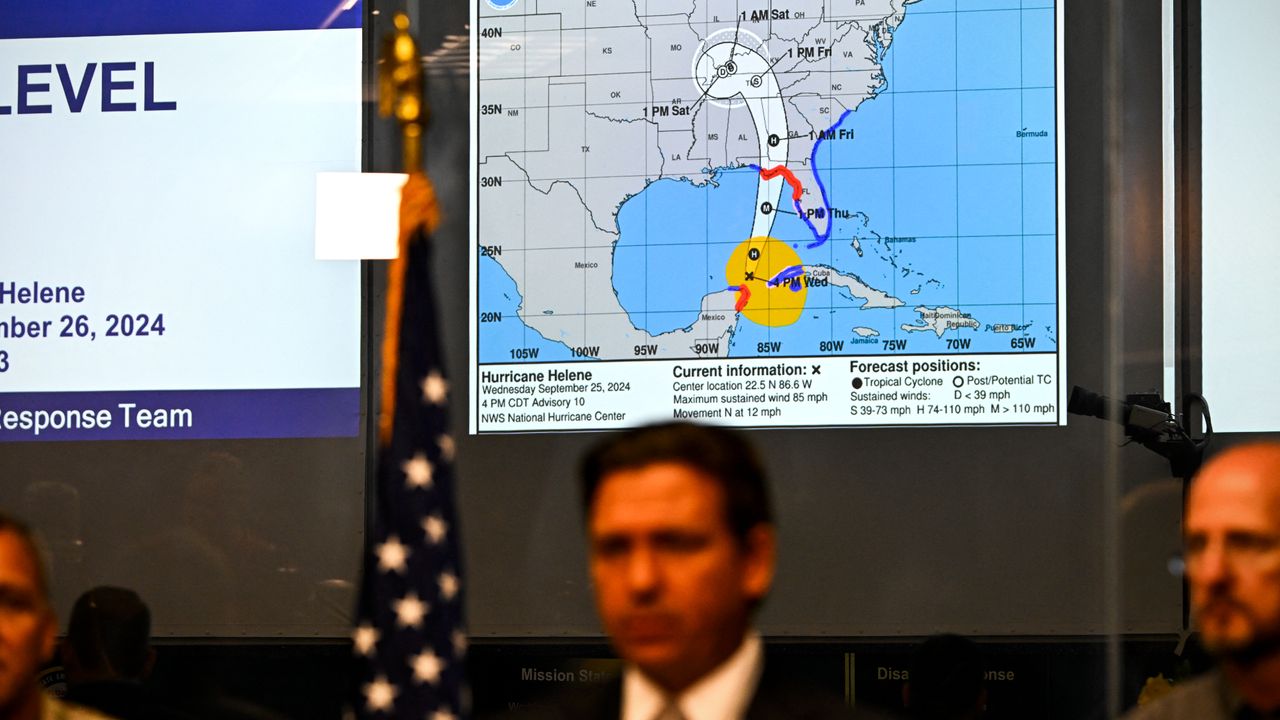 Florida Gov. Ron DeSantis briefs public on Hurricane Helene