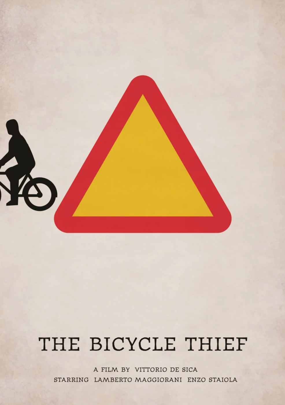 A poster for The Bicycle Theif designed by Viktor Hertz