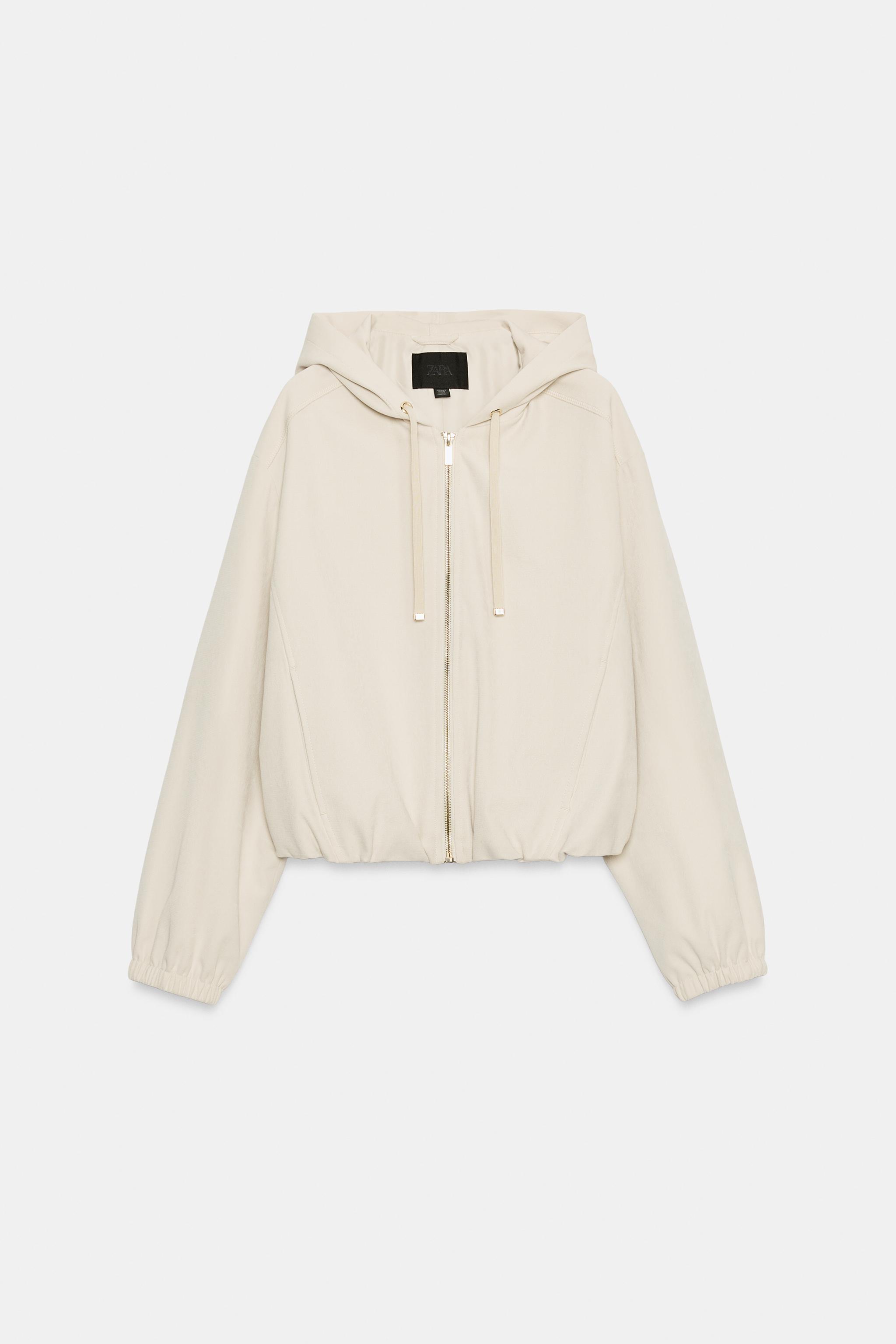 Hooded Bomber Jacket - Ecru - Xs