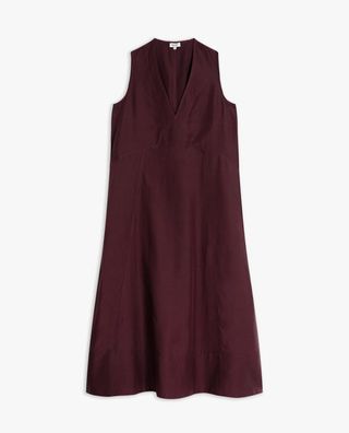 Women's Future-Linen Panelled V-Neck Dress