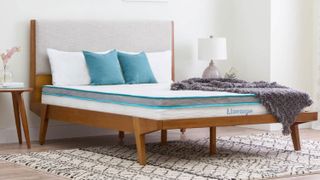 The Linenspa Hybrid Mattress on a bed