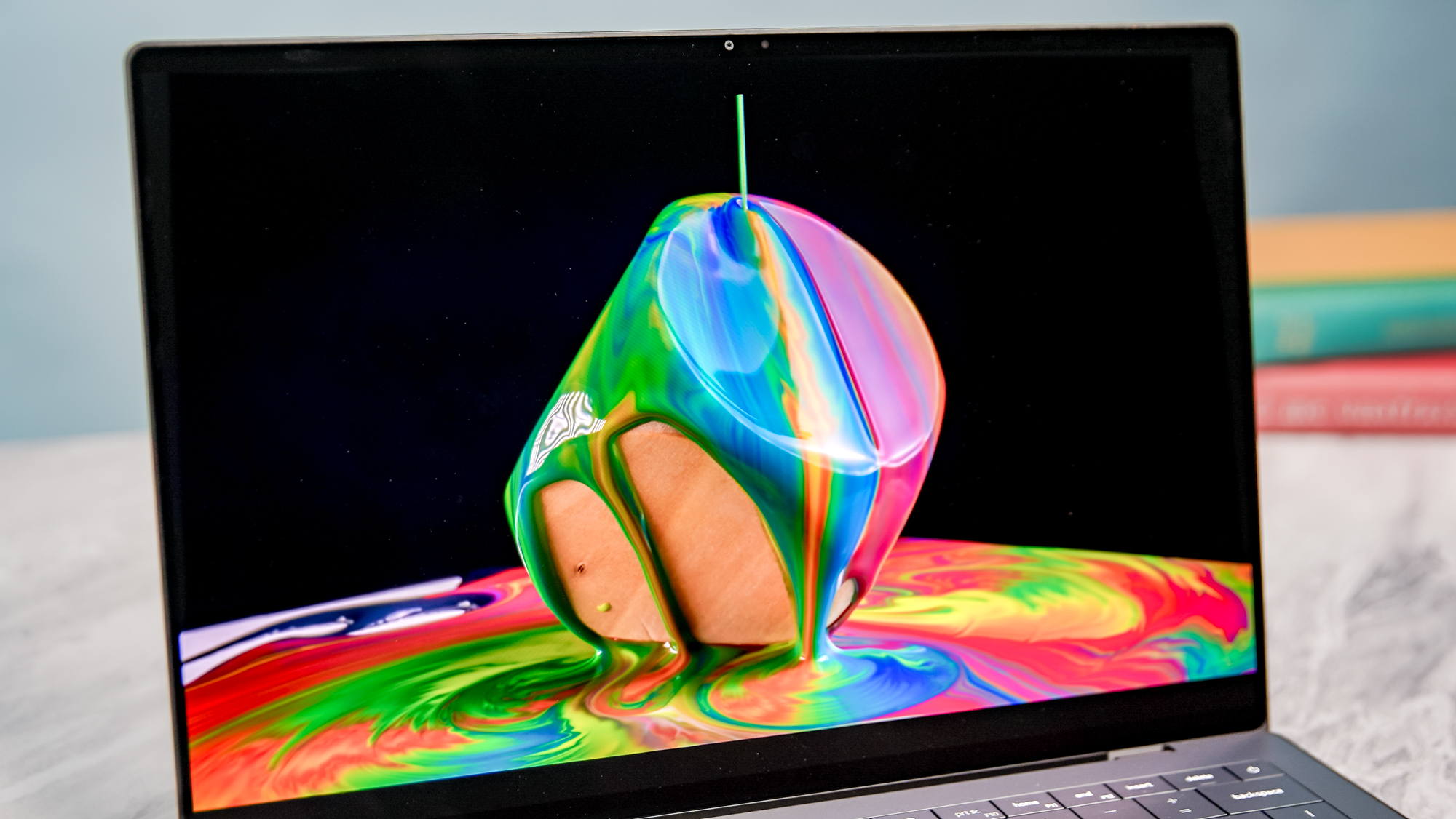 A YouTube video running on the Dell XPS 14's tandem OLED panel