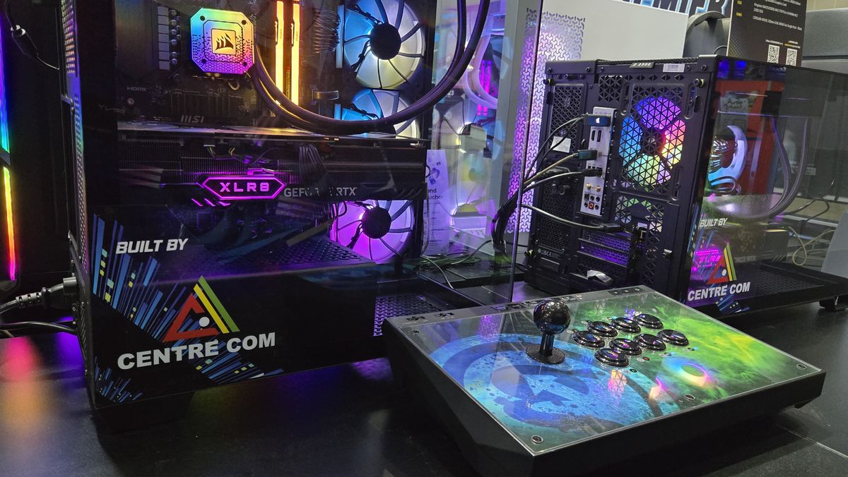 Custom gaming PCs on the showfloor at PAX Australia.