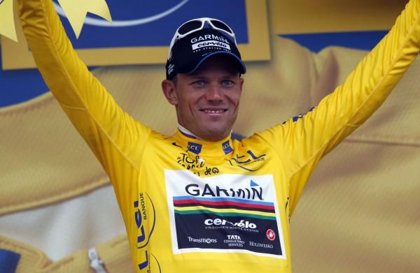 Thor Hushovd (Garmin-Cervelo) in yellow