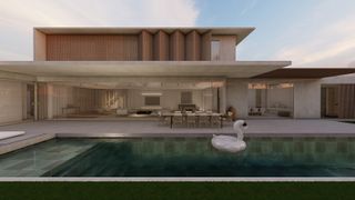 villa render exterior designed by Atelier Inhyah