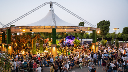 Festivalgoers enjoying the annual North Sea Jazz Festival in Rotterdam