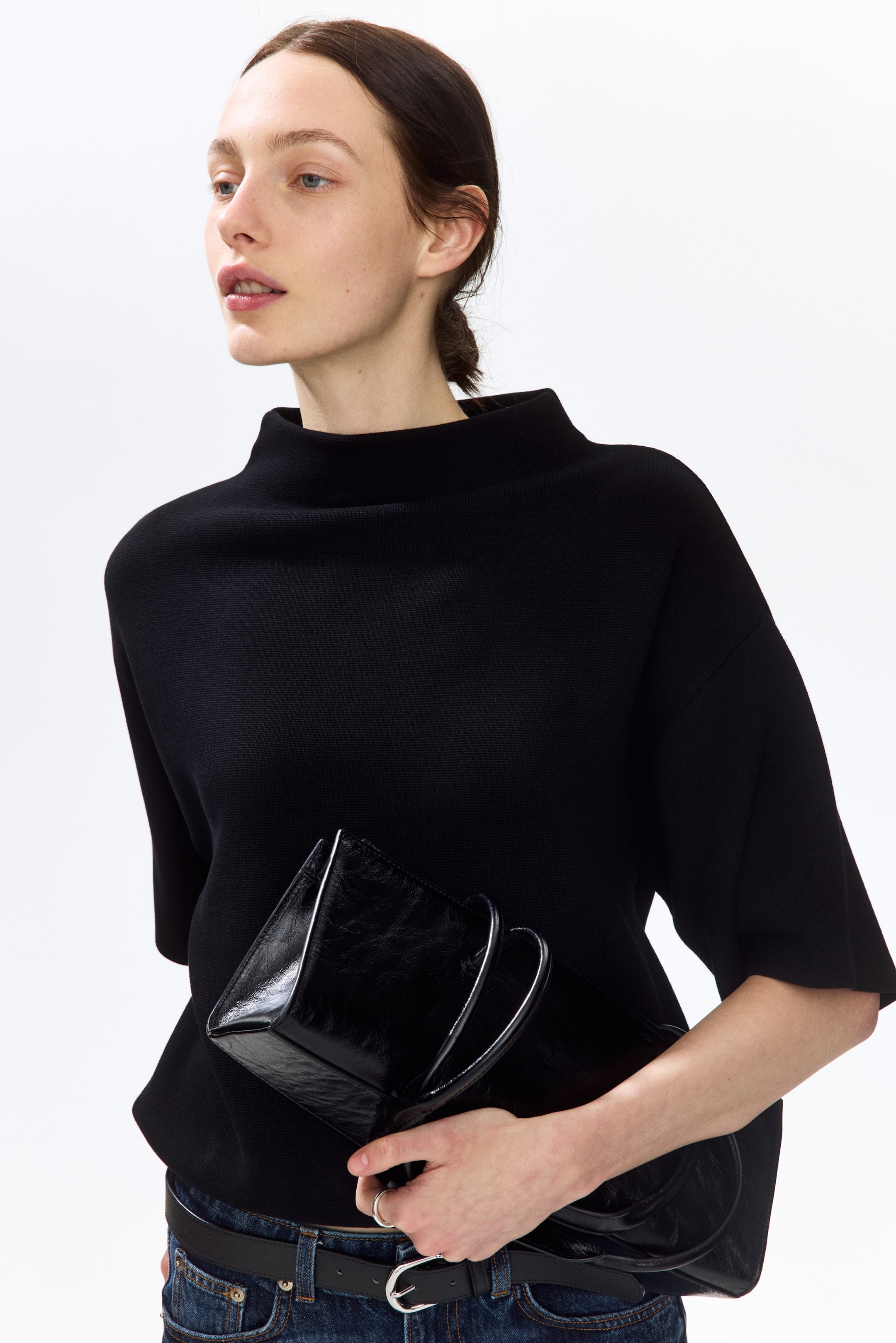 H&amp;amp;M, Knit Mock Turtleneck Top