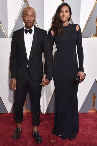 Pharrell Williams & Helen Lasichanh At The Oscars 2016