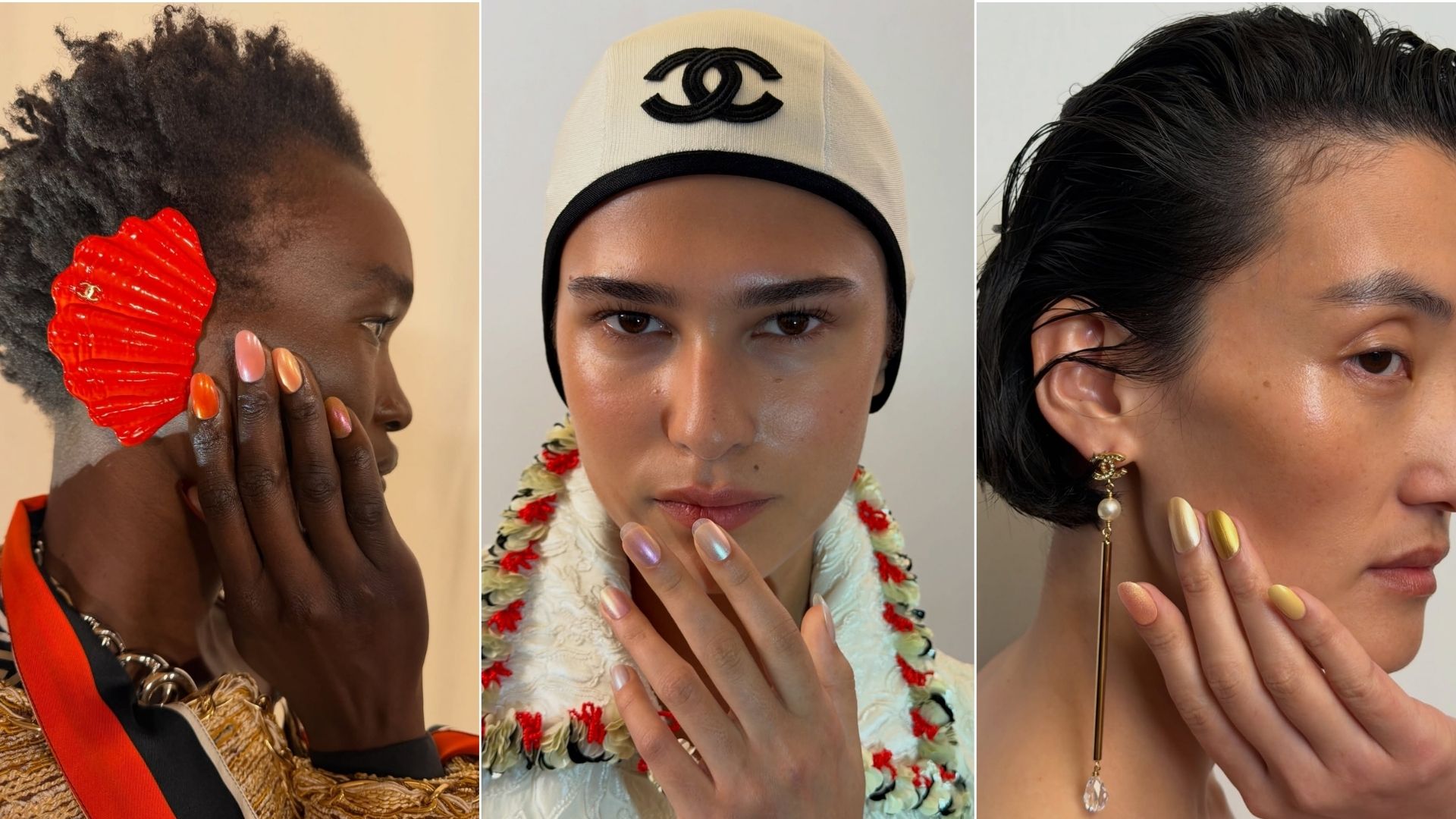 A collage of nails from the Chanel Cruise collection 2026