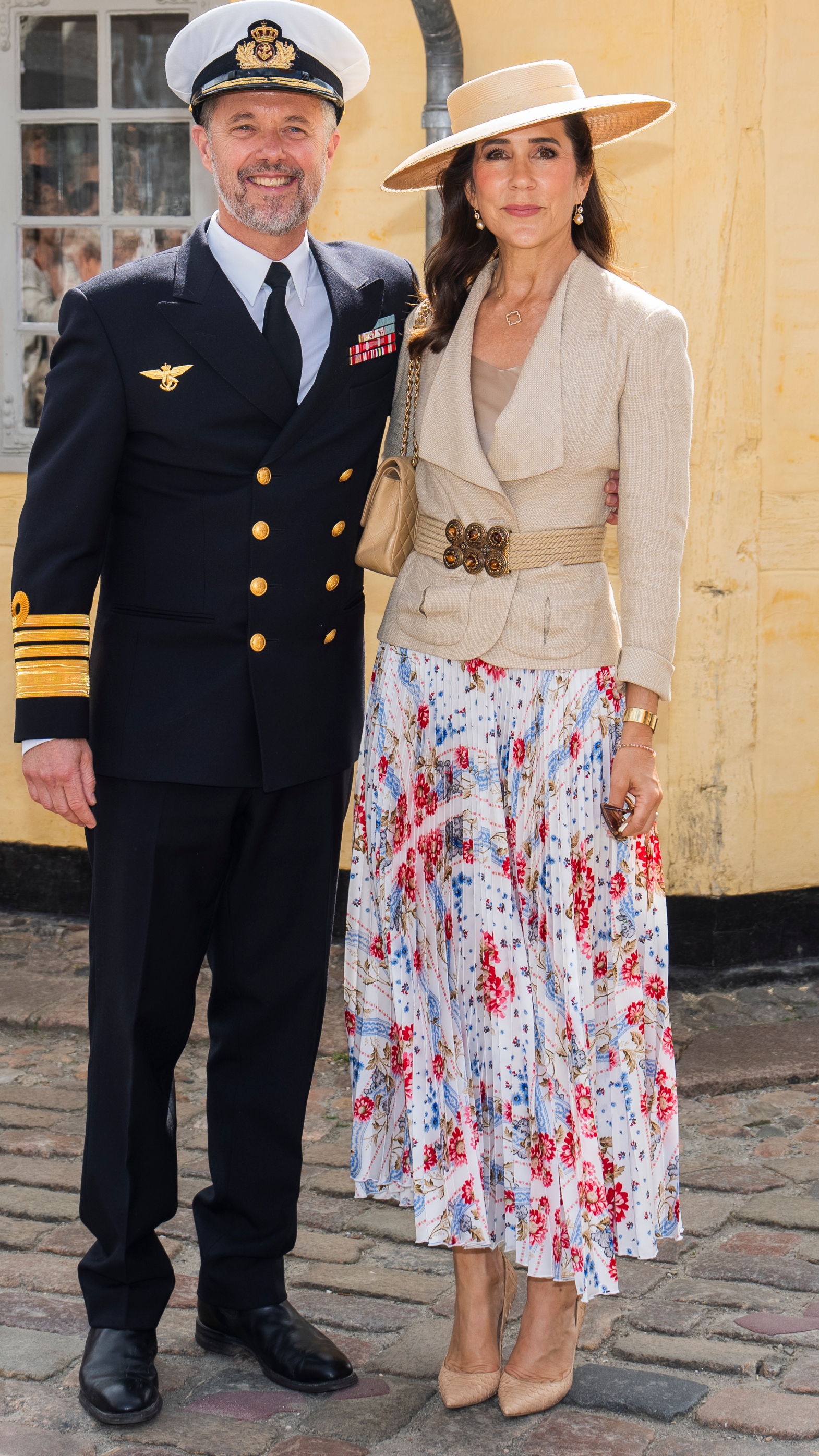 King Frederik X of Denmark and Queen Mary of Denmark in front of H.C. Andersen's House during their Summer Tour on June 1, 2026