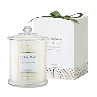 La Jolie Muse Candles Gifts for Women, Candles for Women With Gift Box, Jasmine Scented Candle, Candles for Home Scented, Natural Soy Candles, 70 Hours 10 Oz