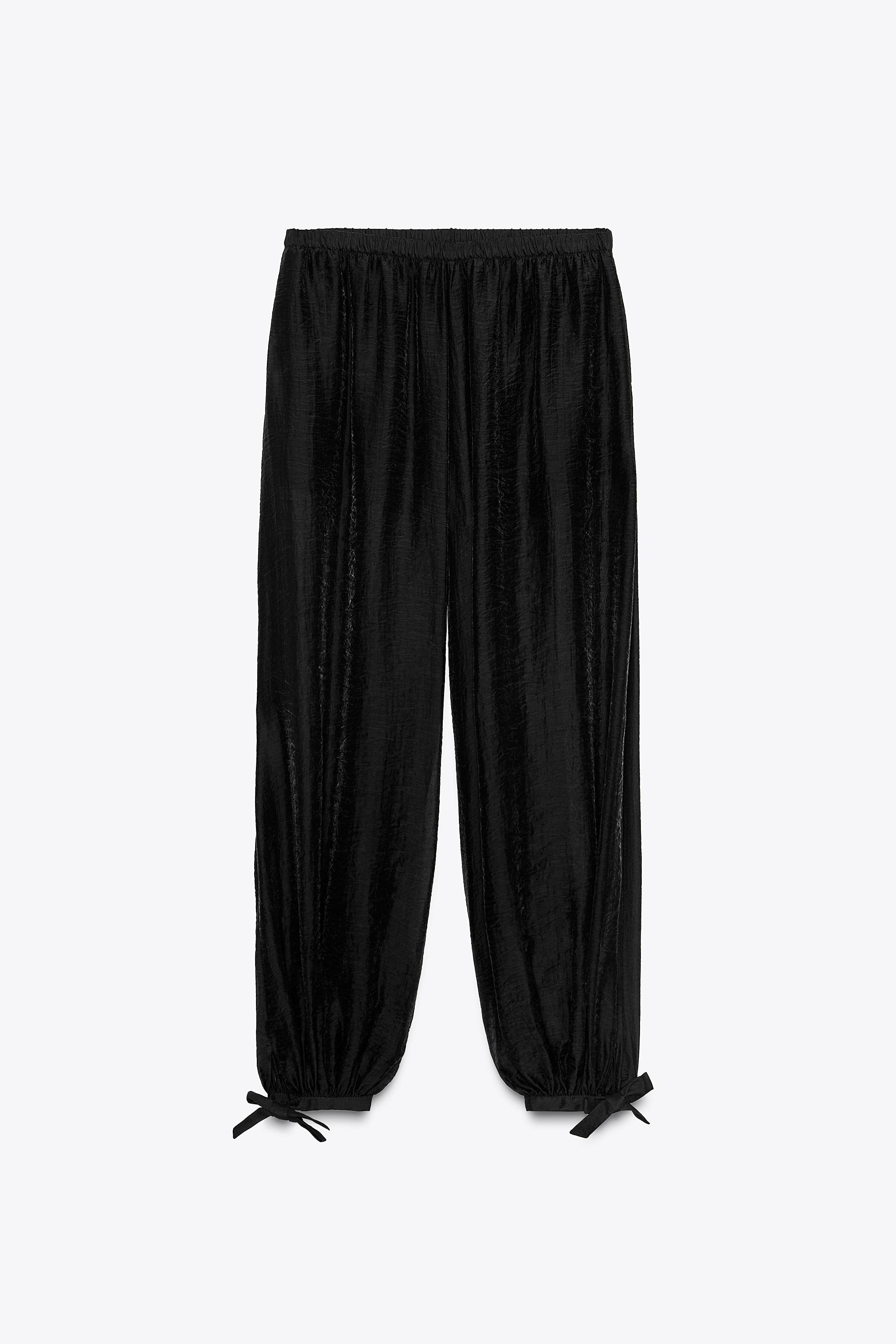 ZARA, Zw Collection Tie-Hem Balloon Pants