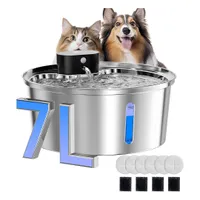 Beslike 7L Wireless Cat Water Fountain Stainless Steel