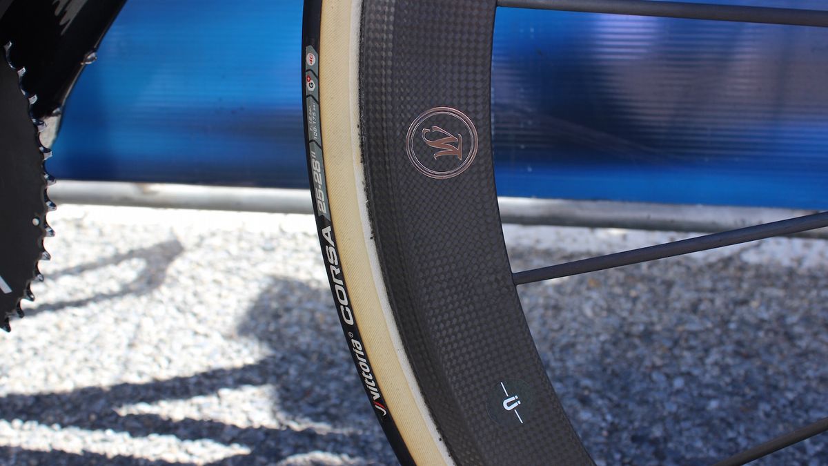 Meyer pairs the wheels with Vittoria Corsa tubular tyres