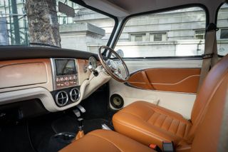 Mini eMastered by David Brown Automotive interior, front seats and dash