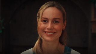 Brie Larson at the end of Remembering short on Disney+