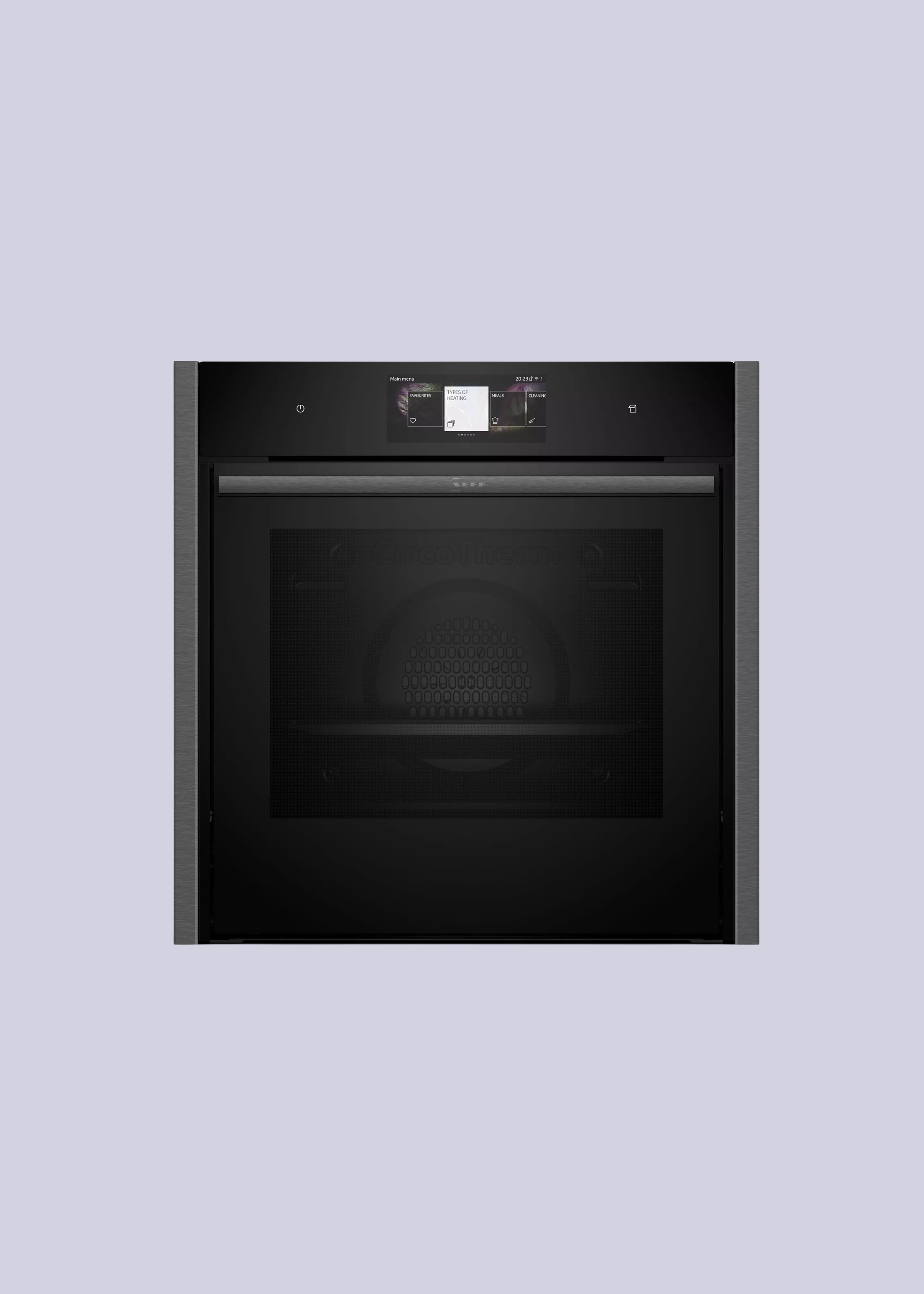 Neff N90 Slide and Hide B64vt73g0b Built in Self Cleaning Electric Single Oven With Steam Function, Grey Graphite