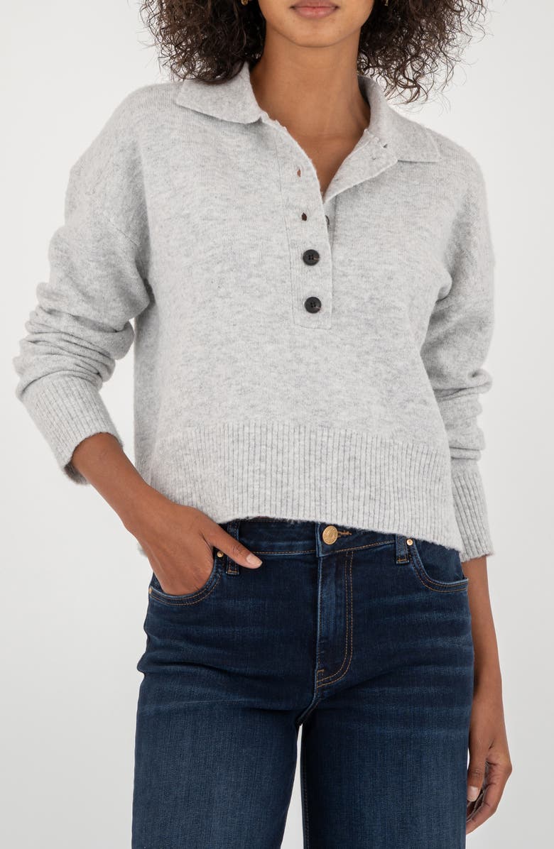 Lilia Boxy Half Button Sweater