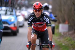 BELLEGARDE FRANCE FEBRUARY 03 Philippe Gilbert of Belgium and Team Lotto Soudal during the 51st toile de Bessges Tour du Gard 2021 Stage 1 a 14355km stage from Bellegarde to Bellegarde 57m EDB2020 on February 03 2021 in Bellegarde France Photo by Luc ClaessenGetty Images