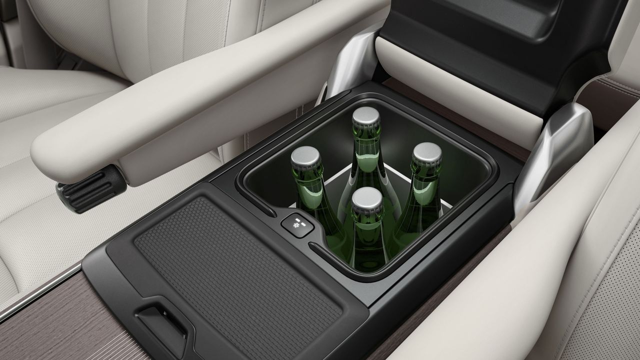 Under armrest mini cooler for drinks