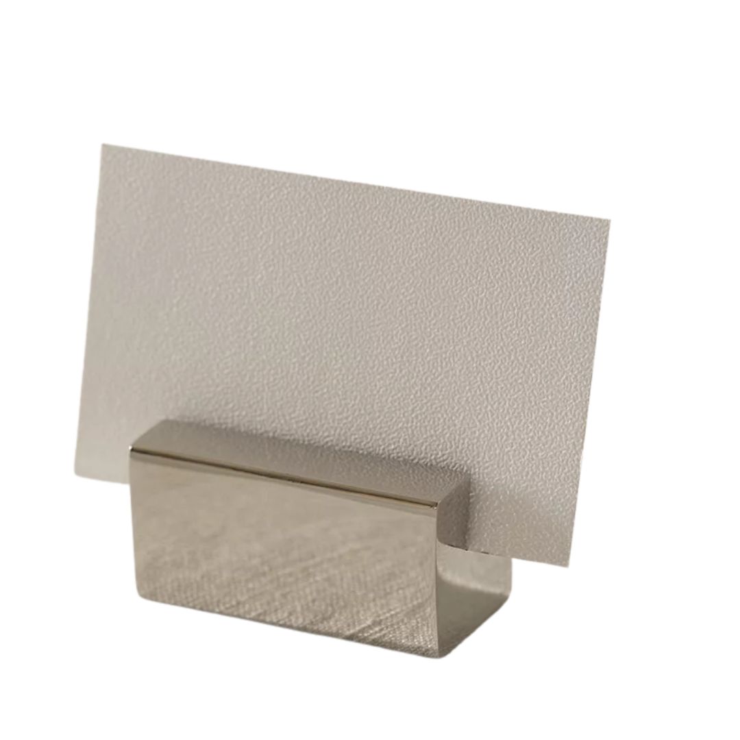 Polished Steel Card Holders &amp;ndash; Set of 6