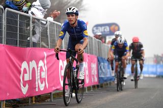 MONTE ZONCOLAN ITALY MAY 22 Joao Almeida of Portugal and Team Deceuninck QuickStep at arrival during the 104th Giro dItalia 2021 Stage 14 a 205km stage from Cittadella to Monte Zoncolan 1730m UCIworldtour girodiitalia Giro on May 22 2021 in Monte Zoncolan Italy Photo by Tim de WaeleGetty Images