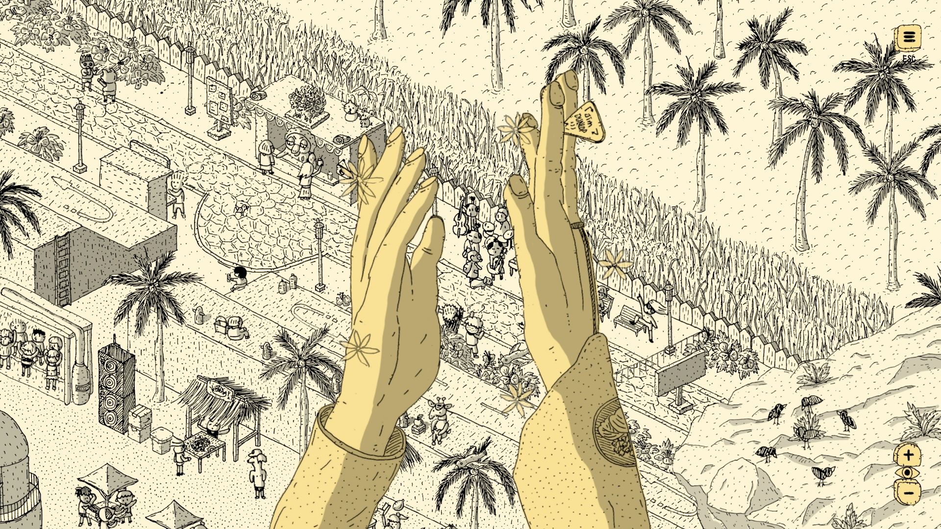 Finding Polka is like a cosy interactive Where's Wally completely hand-drawn with ballpoint pen